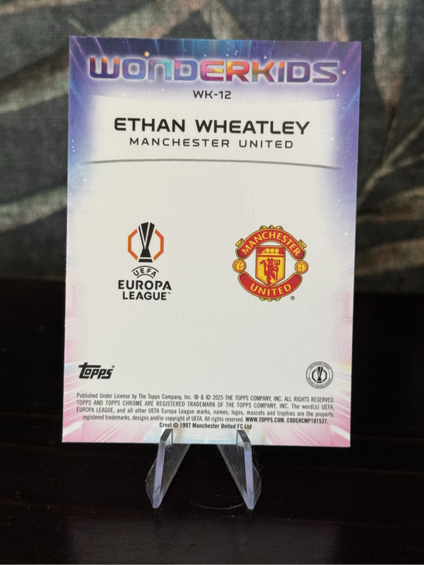 2025 Topps Chrome - Ethan Wheatley Wonderkids RC - Man United
