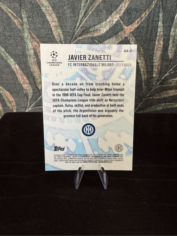 2024 Topps Merlin - Javier Zanetti Ageless Alchemy - Inter Milan