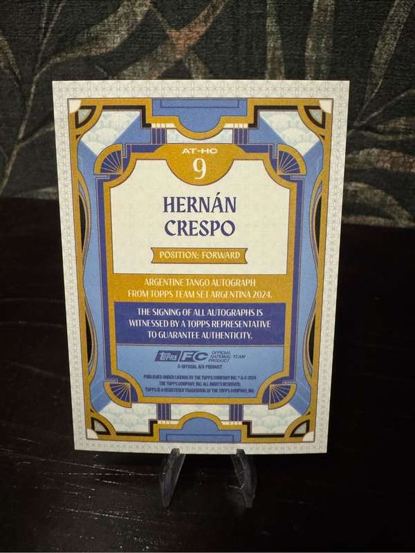 2024-25 Topps Argentina Team Set - Hernan Crespo Tango Autograph 95/99