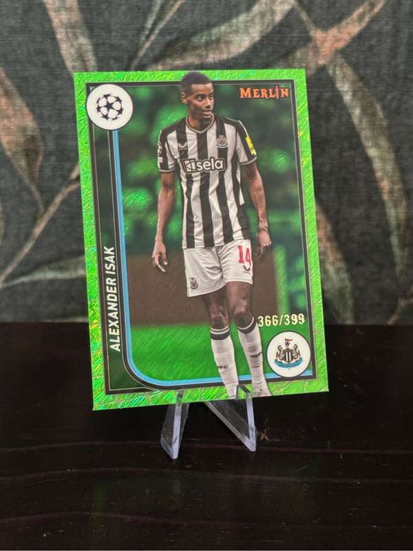 2024 Topps Merlin - Alexander Isak Green Refractor /399 - Newcastle