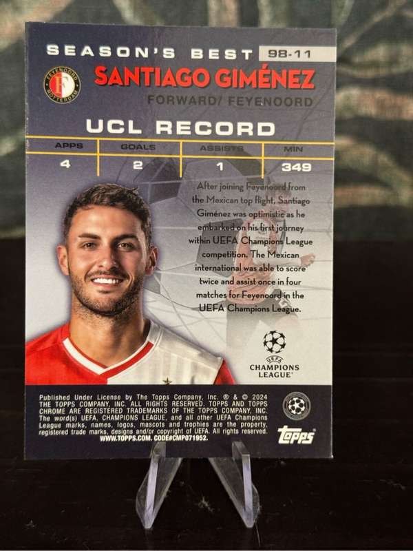2024 Topps Chrome - Santiago Gimenez Shooting Stars - Feyenoord