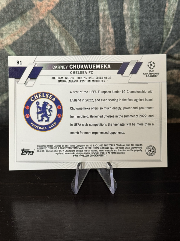 2023 Topps Chrome - Carney Chukwuemeka - Chelsea FC