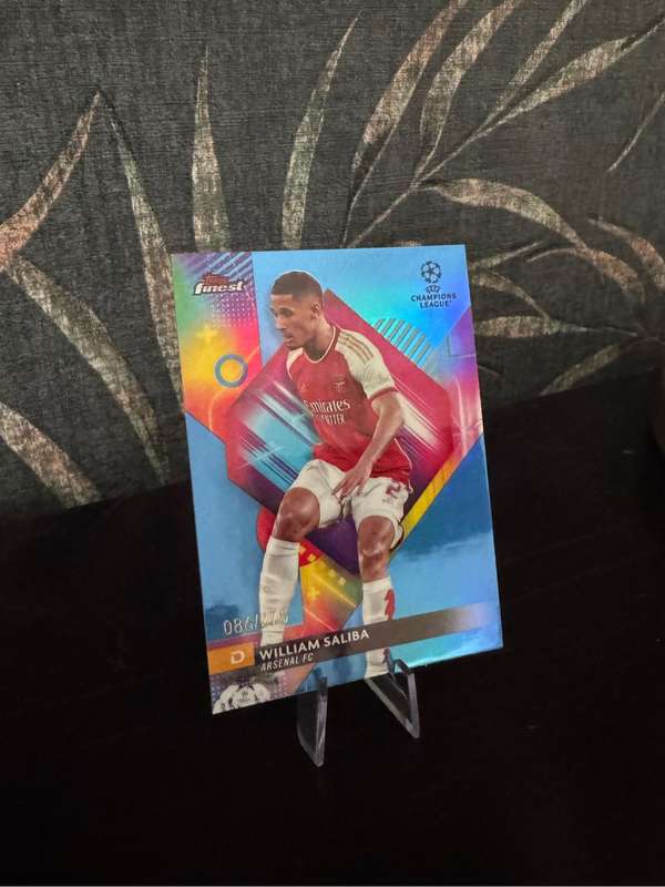 2024 Topps Finest - William Saliba Sky Blue Refractor 86/275