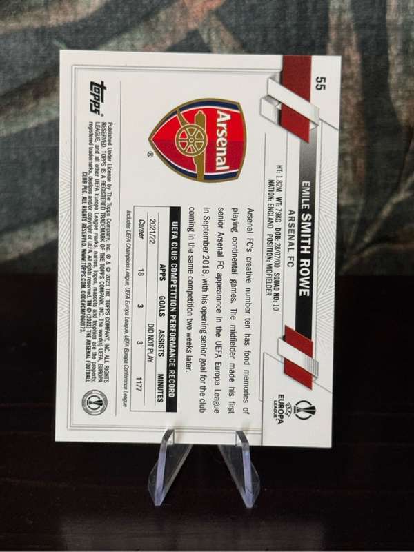 2023 Topps Chrome - Emile Smith Rowe Purple Gold Seismic - Arsenal