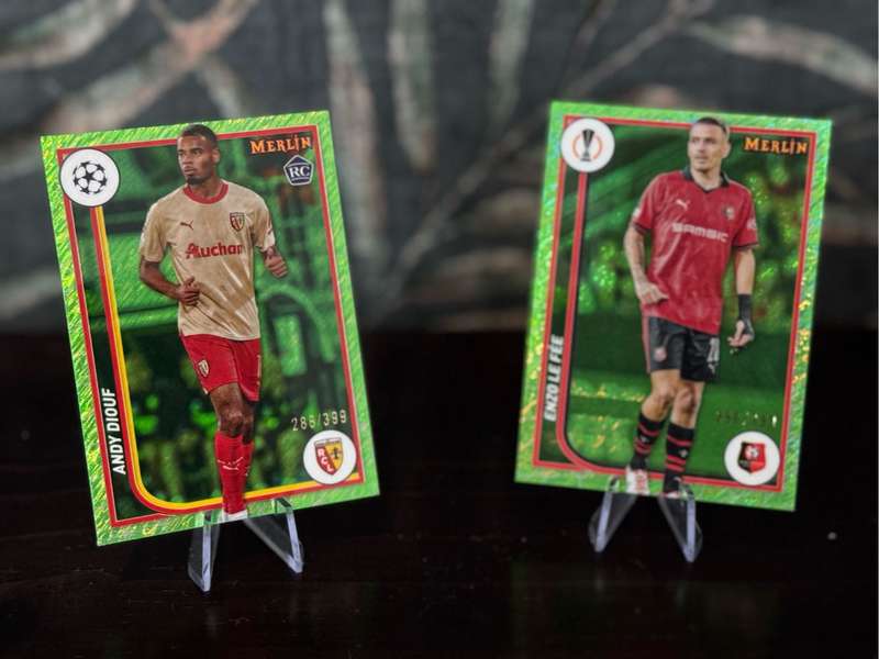2024 Topps Merlin - Enzo Lefee & Andy Diouf Green Shimmer /399