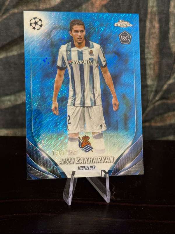 2024 Topps Chrome - Arsen Zakharyan Blue Shimmer 100/150 RC - Real Sociedad
