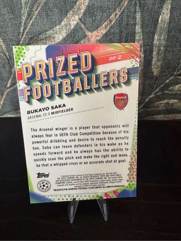 2024 Topps Finest - Bukayo Saka Prized Footballers PF-2