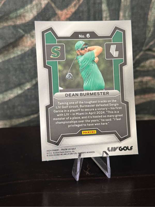 2024 Panini - Dean Burmester RC Prizm - LIV Golf Stingers GC