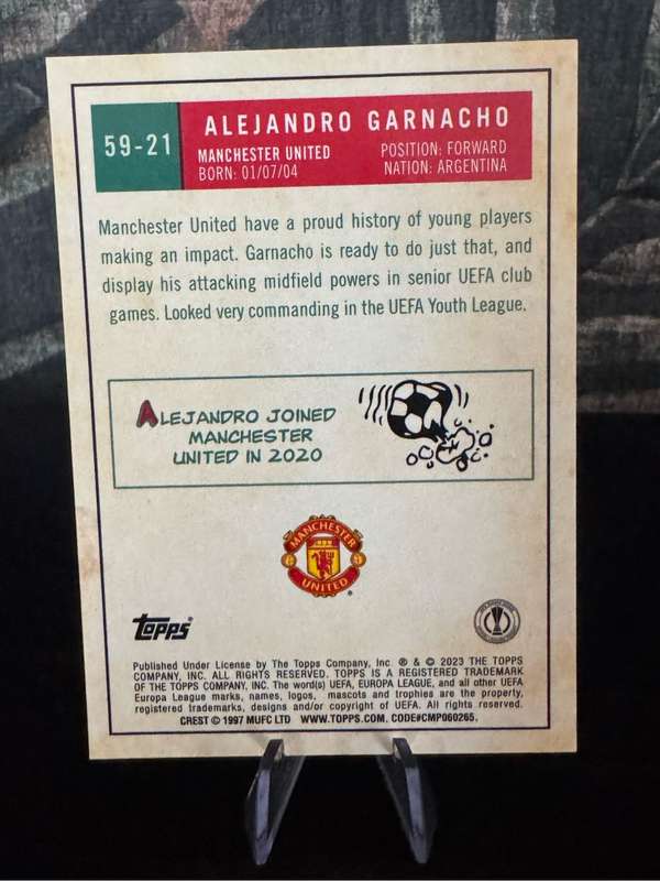 2022-23 Topps Chrome UEFA Club Competitions - Alejandro Garnacho (RC) - 1959 Topps