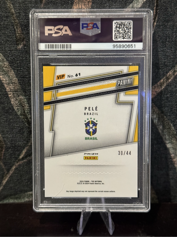 2024 Panini NSCC VIP Gold - Pele National 30/44 - PSA 9 Mint - Brazil
