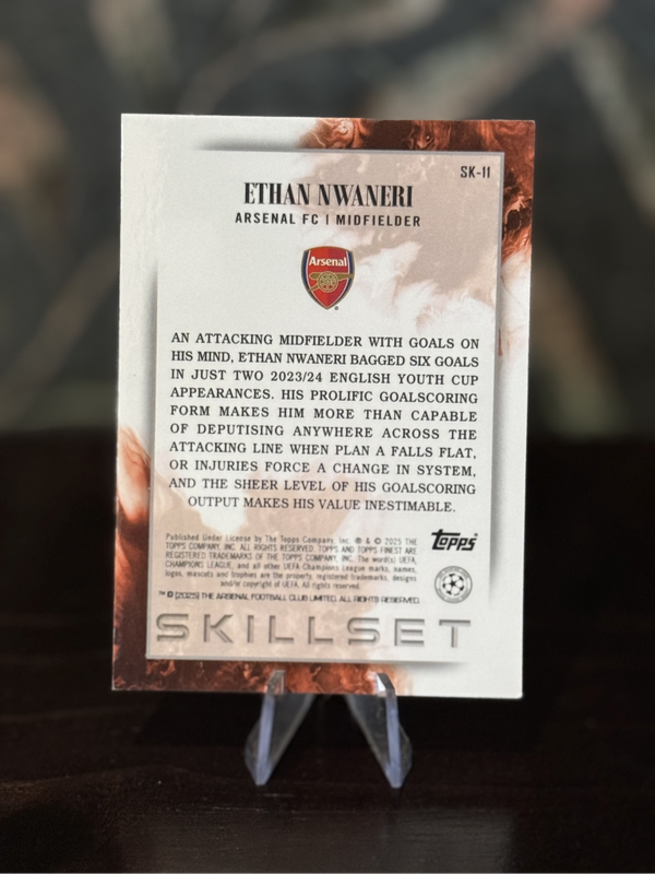 2024-25 Topps Finest - Ethan Nwaneri Skillset RC - Arsenal