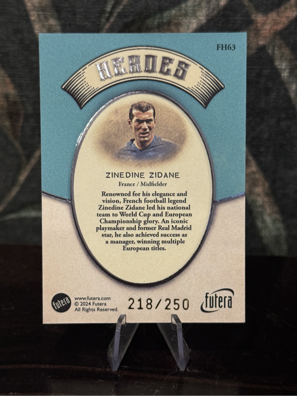 2024 Futera - Zinedine Zidane Heroes  218/250 - France