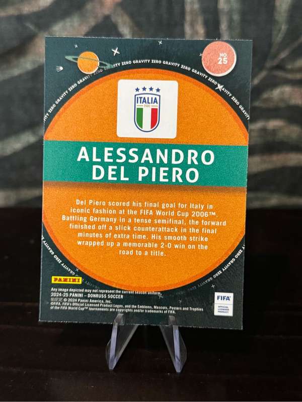 2025 Panini Donruss - Alessandro Del Piero Zero Gravity - Italy