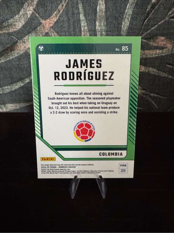 2024-25 Panini Donruss - James Rodriguez Optic Velocity, Optic Silver & Pitch Kings - Colombia