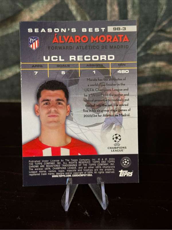 2024 Topps Chrome - Alvaro Morata Shooting Stars - Athletico Madrid