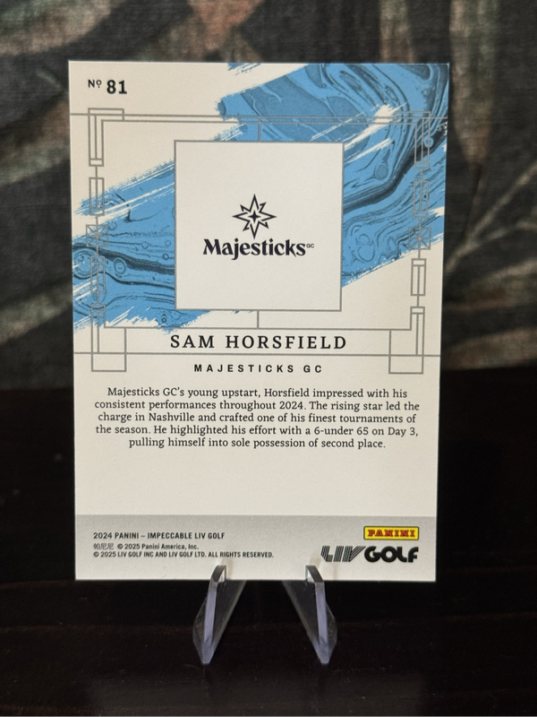 2024 Panini Impeccable - Sam Horsfield Variations Blue RC 15/18 - Majestics GC