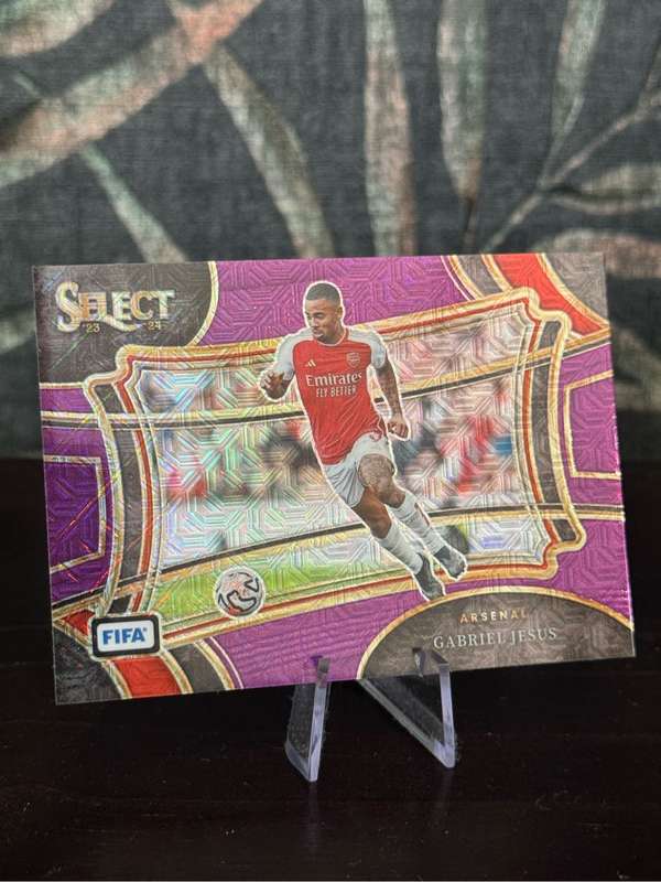 2023-24 Panini Select - Gabriel Jesus Field Level Purple Mojo - Arsenal