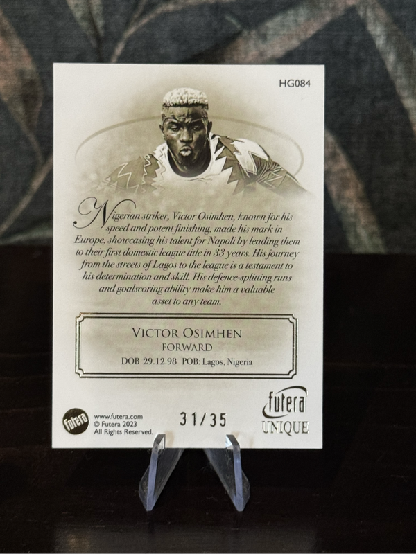 2023 Futera Unique - Victor Osimhen Heritage 31/35 - Nigeria