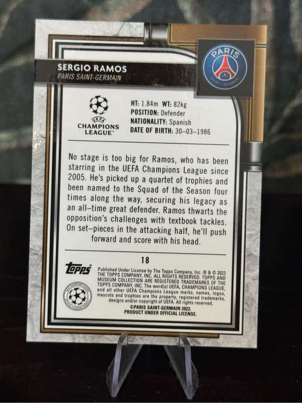 2022 Topps Museum - Sergio Ramos - PSG
