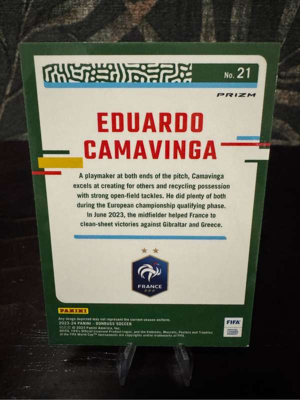 2023-24 Panini Donruss - Eduardo Camavinga Optic Argyle Prizm - France