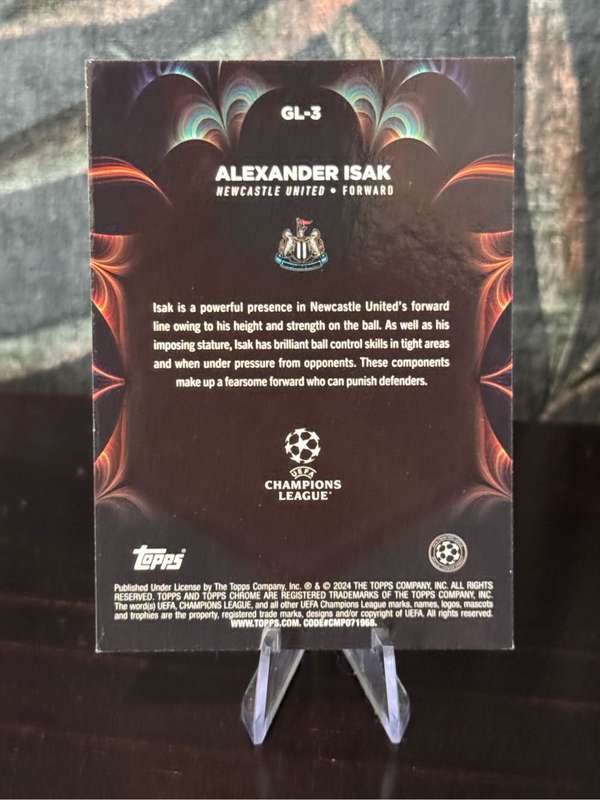 2024 Topps Chrome - Alezander Isak Golazo - Newcastle