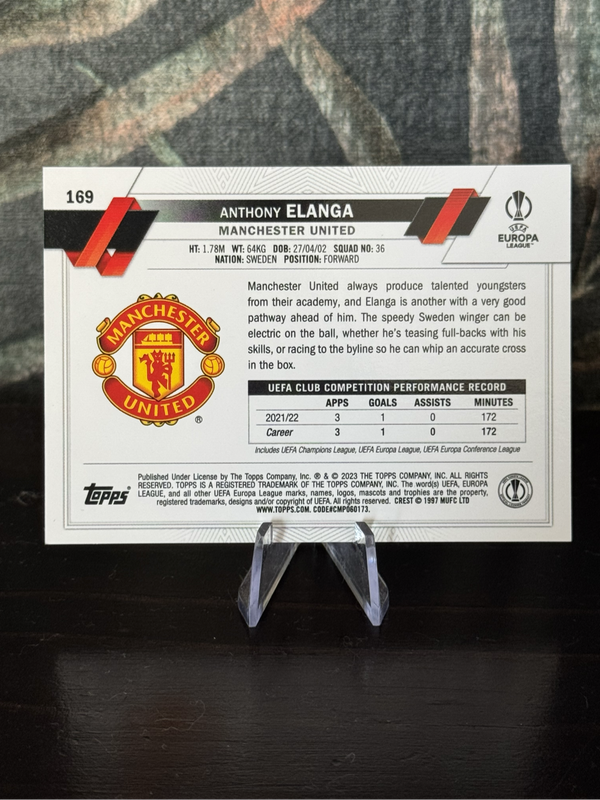 2023 Topps Chrome - Anthony Elanga Future Stars - Man United