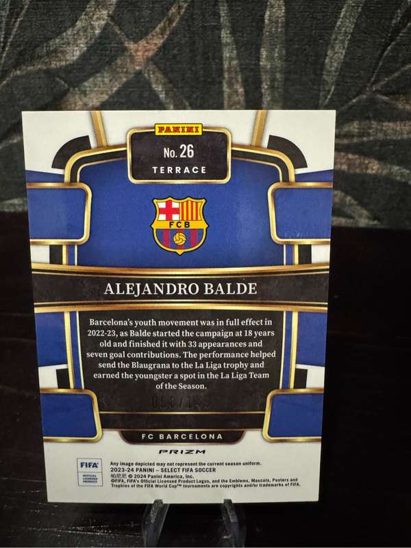 2023-24 Panini Select FIFA - Alejandro Balde Red Wave 058/149 #26