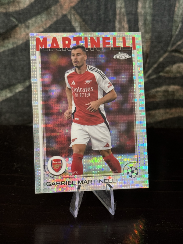2025 Topps Chrome - Gabriel Martinelli Pulsar Refractor - Arsenal