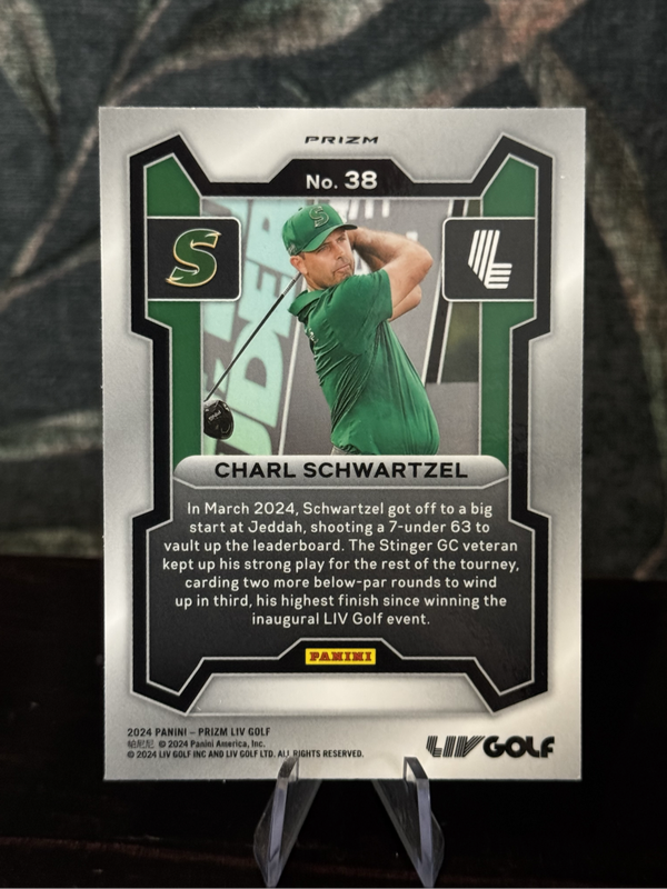 2024 Panini Liv Golf - Charl Schwartzel Silver Refractor - Stinger GC