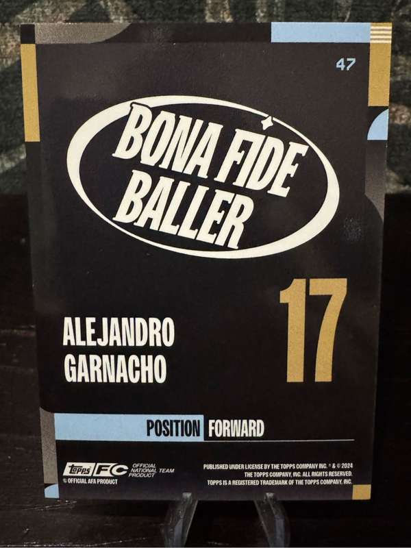 2024-25 Topps Team Set Argentina - Bona Fide Baller Alejandro Garnacho 18/50