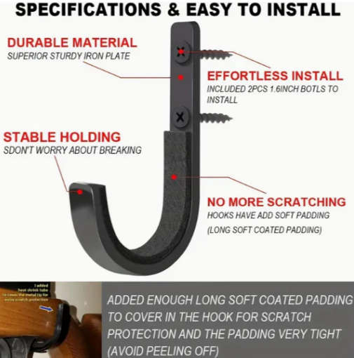 Metal Wall Mounted Gun Rack