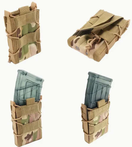 Outdoor 5.56 Full-size Quick Pull Magazine Bag, MOLLE System Magazine Accessory Bag, Suitable For M4