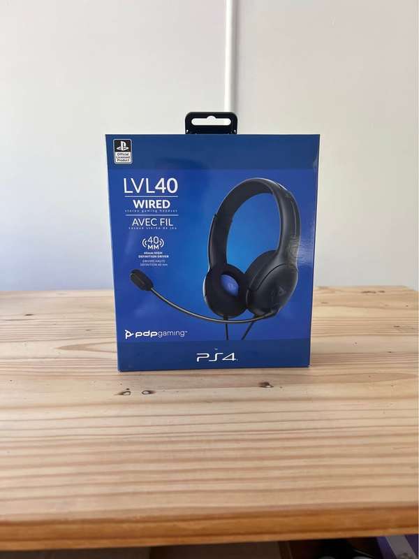 PDP Gaming LVL40 Wired Stereo Headset for PS4/PS5 Headphones
