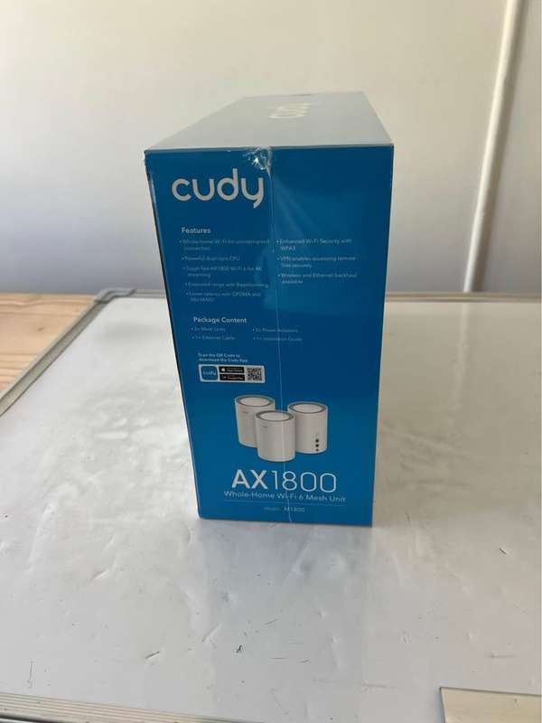 Cudy: Dual Band WiFi 6 1800Mbps Gigabit Mesh 3 Pack | M1800 (3-Pack)