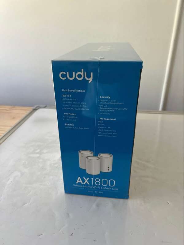 Cudy: Dual Band WiFi 6 1800Mbps Gigabit Mesh 3 Pack | M1800 (3-Pack)
