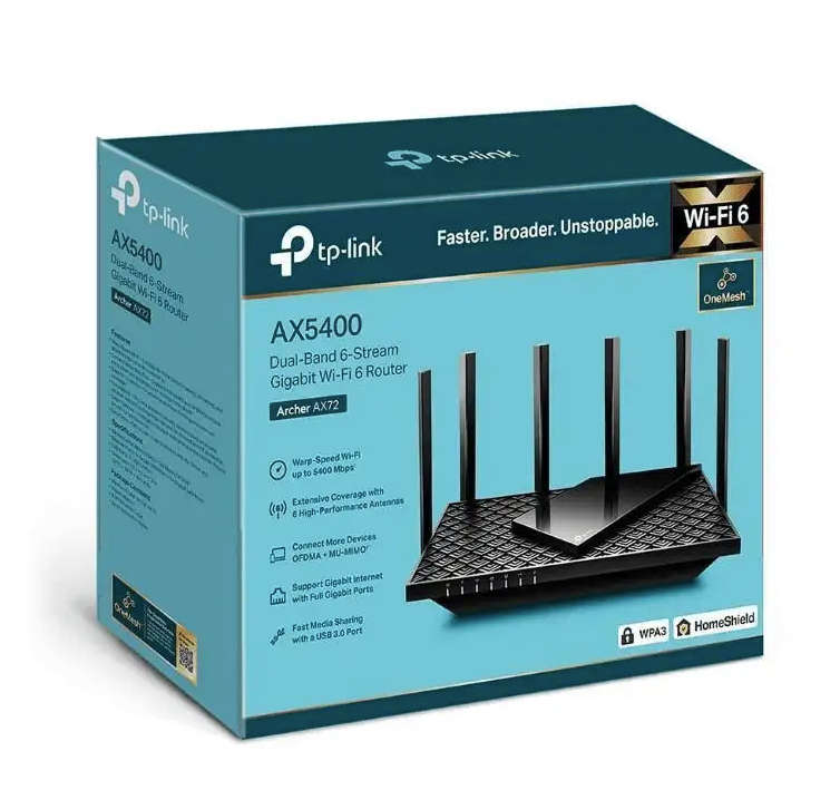 TP Link Archer AX72 AX5400 Dual-Band Gigabit Wi-Fi 6 Router