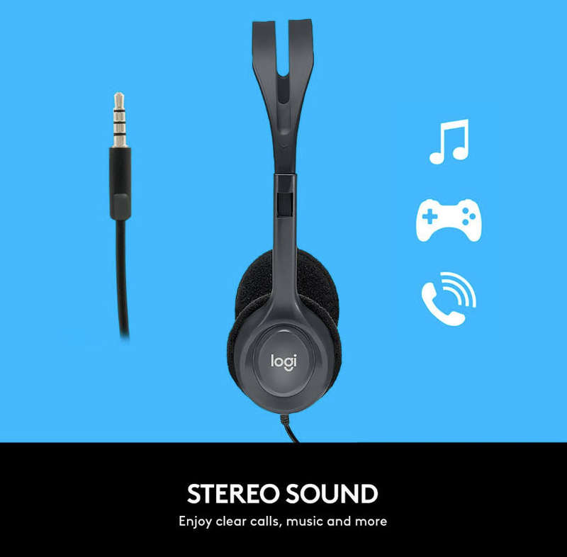 Logitech H111 Stereo Headset with Noise-cancelling Microphone