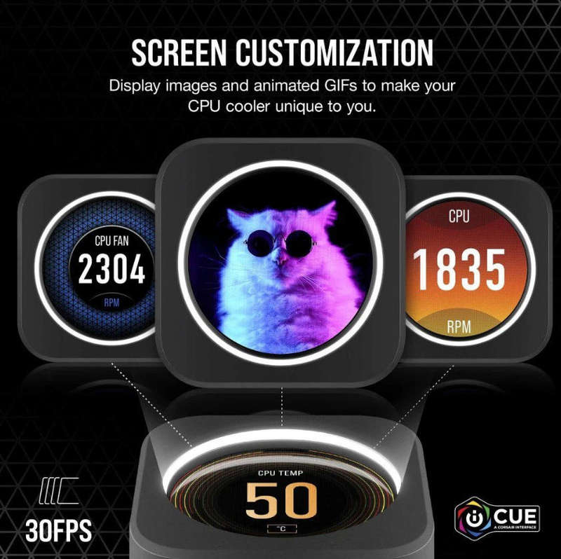 iCUE ELITE CPU Cooler LCD Display Upgrade Kit