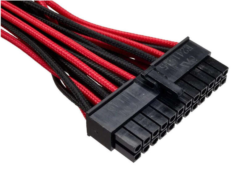 Corsair Individually Sleeved ATX 24-Pin Cable, Type 4 Gen3 Red/Black
