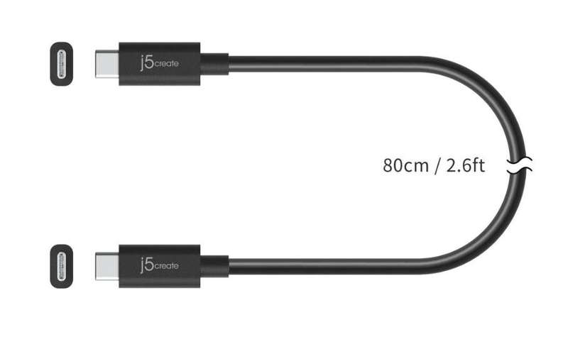 J5Create JUC28L08 Full-Featured USB-C cable (USB4 Gen 3)