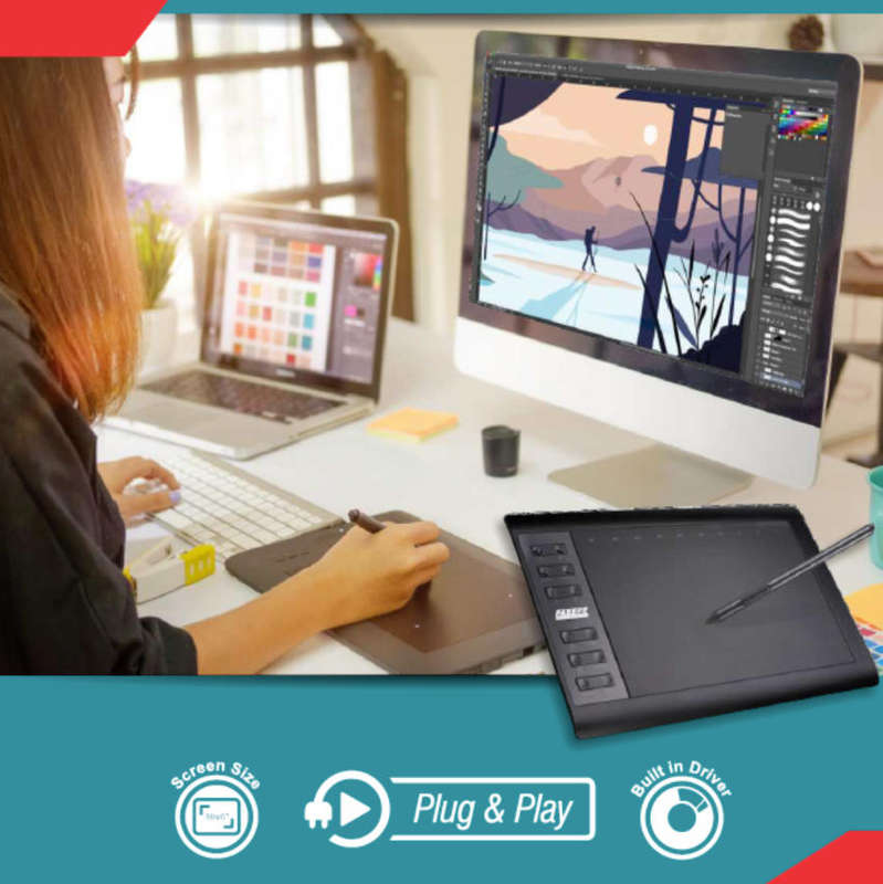 Parrot Products Drawing Graphics Tablet Wired 10 X 6"