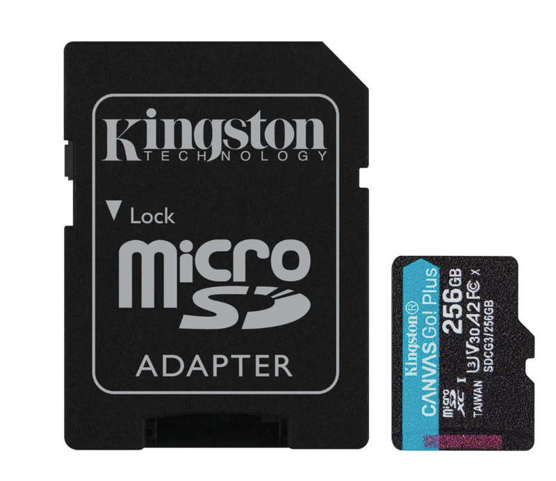 Kingston 256GB microSDXC Canvas Go Plus 170R A2 U3 V30 Card + ADP