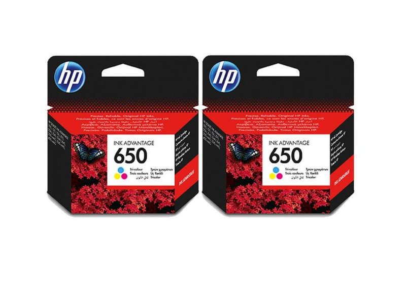 HP 650 Tri-Colour ONLY Ink Bundle (2x Tri-Colour ink Cartridges)