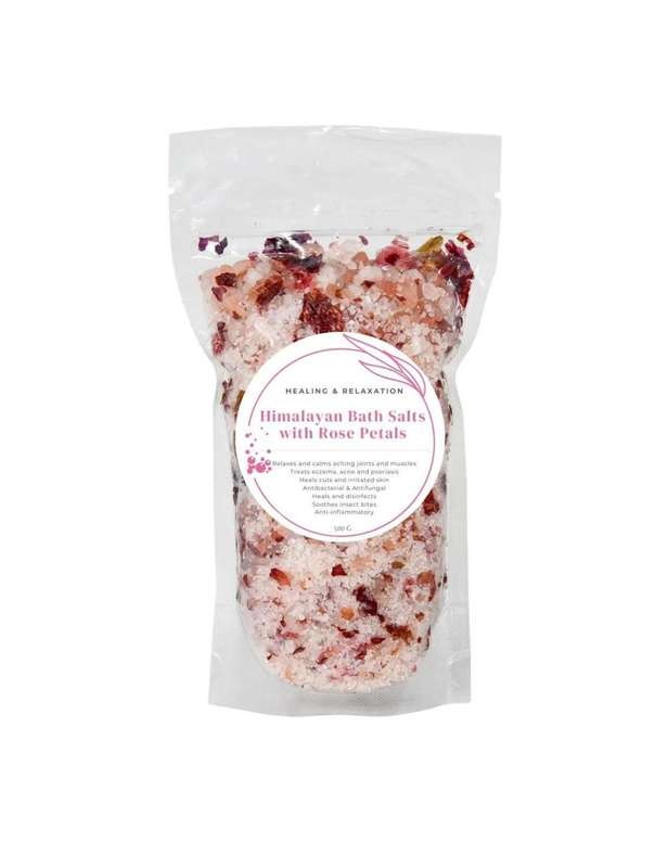 Himalayan Bath Salts with Rose Petals - 500g