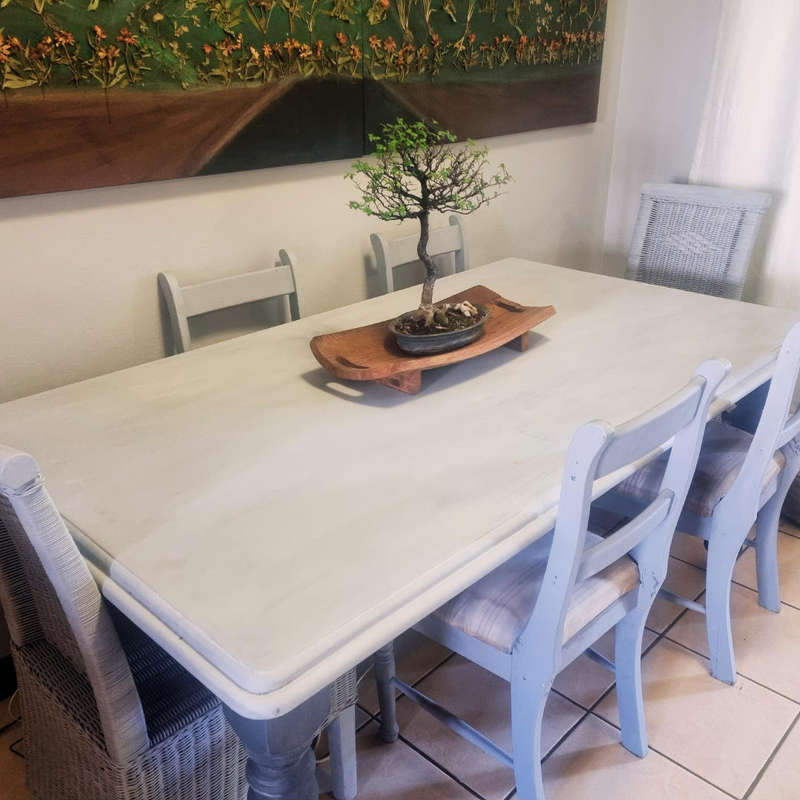 Solid Oak Table with 6 Chairs