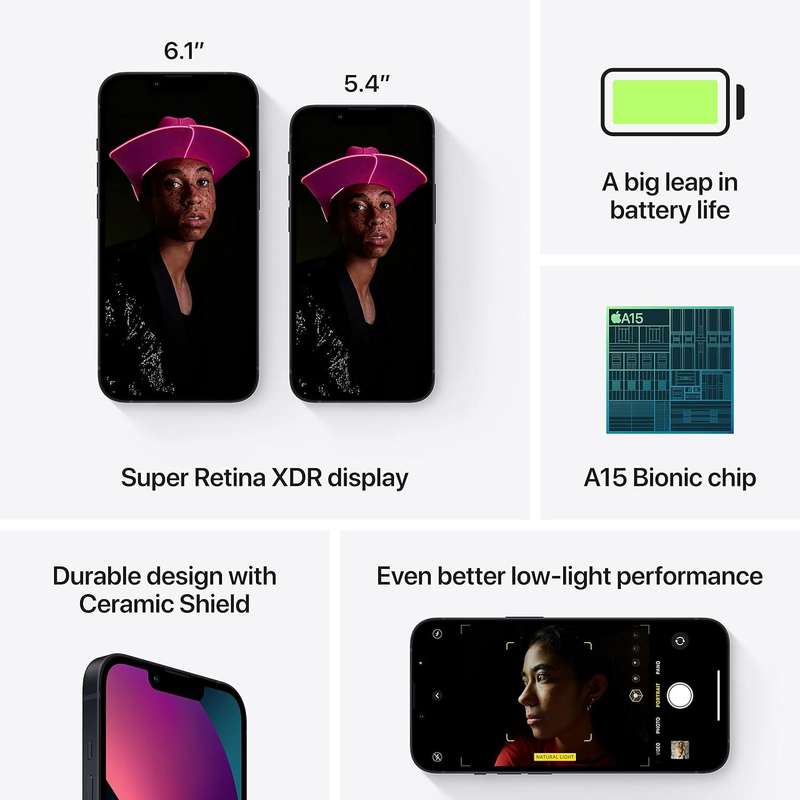 iPhone 13 6.1-inch 128GB 5G iOS  -6 Months Warranty