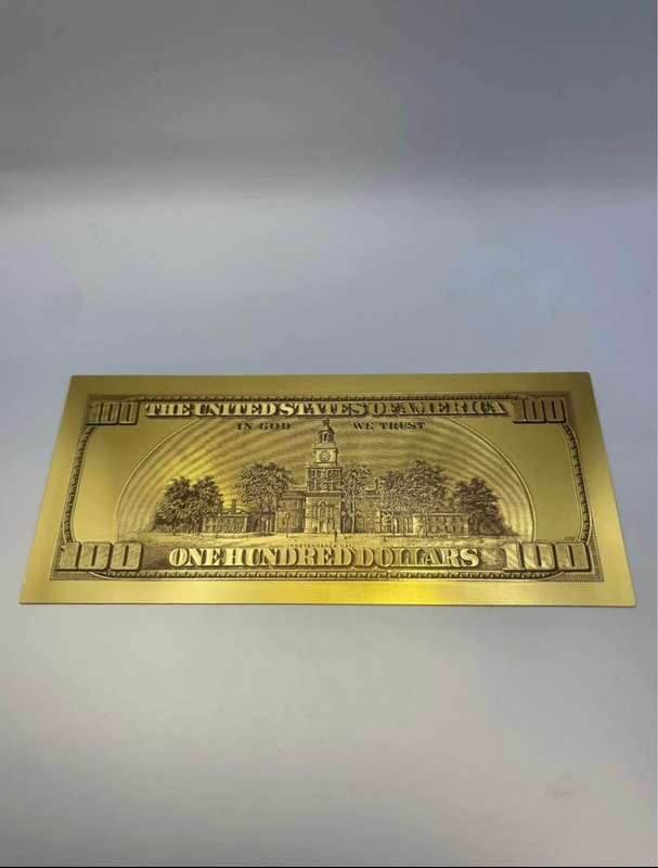 24K Gold Foil $100 Note + Acrylic Display Case