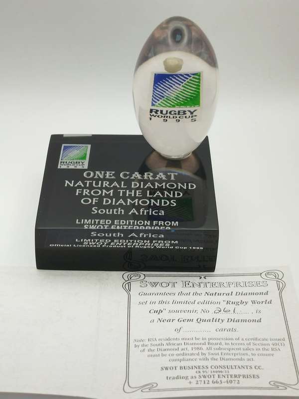 1995 Rugby World Cup Limited Edition Display with 1ct Natural Diamond