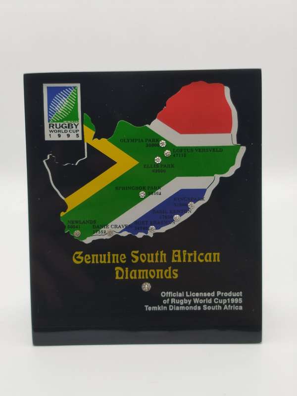 1995 Rugby World Cup Genuine South African Diamonds Display  Temkin Edition