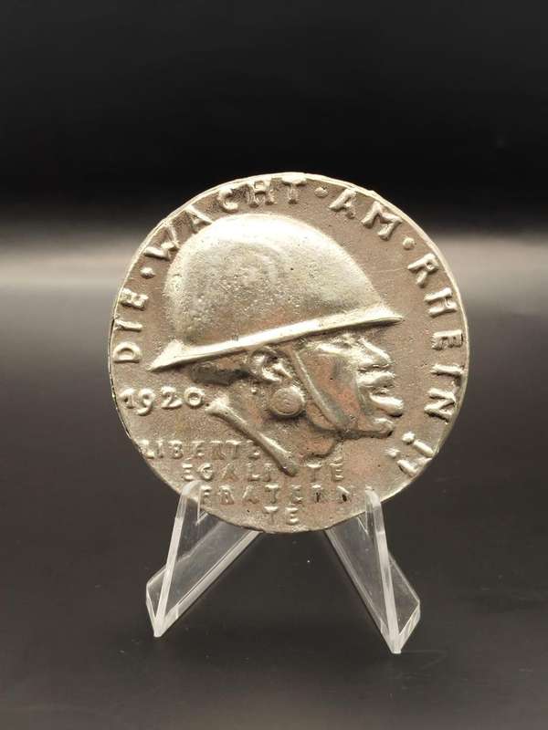 1920 German medal "Die Schwarze Schande" 69g silver composition